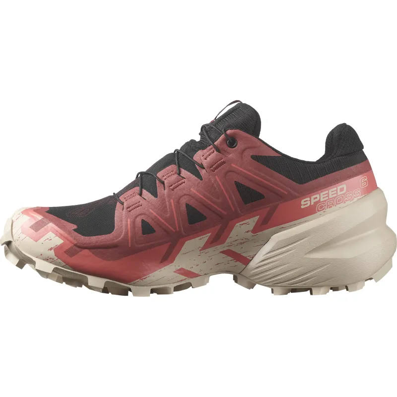 Salomon Speedcross 6 GTX Women's Trail Running Shoe in Black/Cow Hide/Faded Rose-3